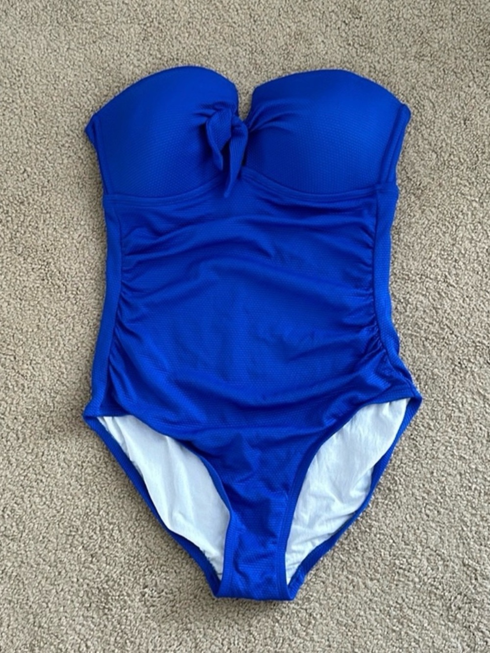 Kona Sol Cobalt Blue Strapless One-Piece Swimsuit Sz M,